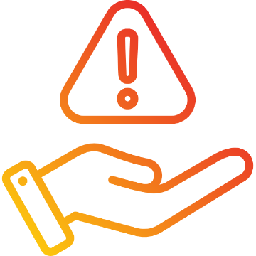 A graphic image illustrating caution